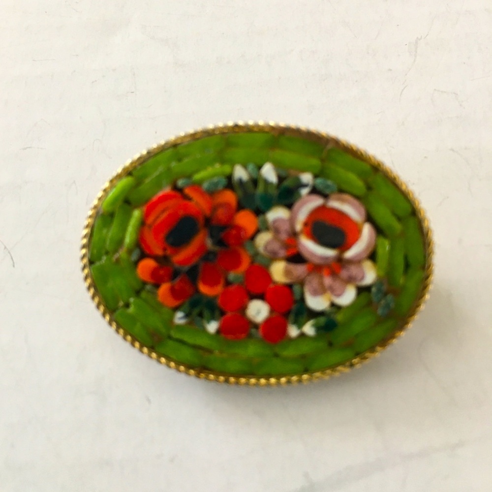 Vintage Mosaic Italian Pin